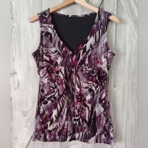 Zoe Purple Stretch Mesh Top